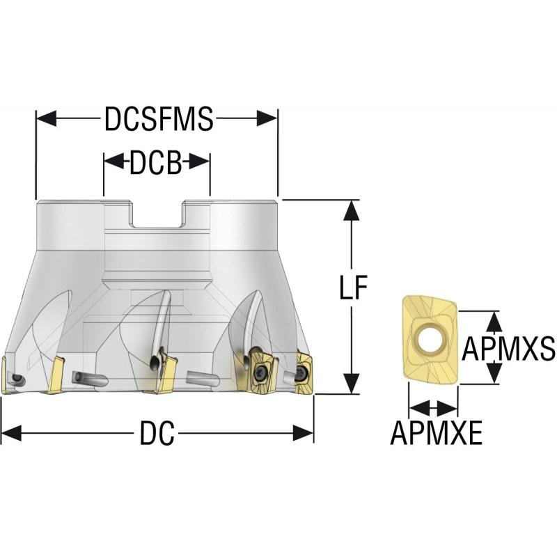 R220.69-03.00-10-10A Fréza (těleso) Turbo pro rohové frézování  • Vtools.cz
