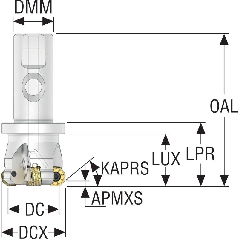R217.48-2025.3S-05-3SA Fréza (těleso) Octomill pro čelní frézování • Vtools.cz