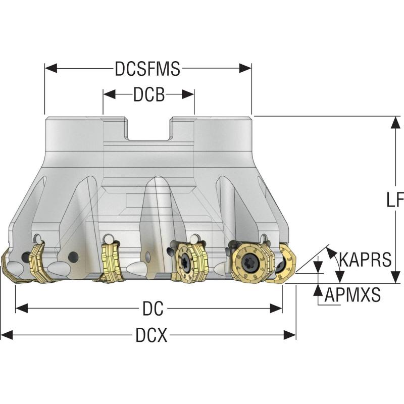 R220.48-0040-05-05SA Fréza (těleso) Octomill pro čelní frézování • Vtools.cz