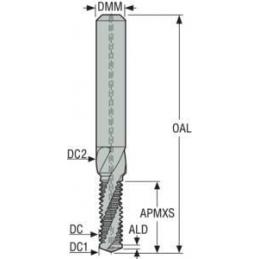 DTM-5/16X18UNC-10R1 Fréza závitová monolitní • Vtools.cz