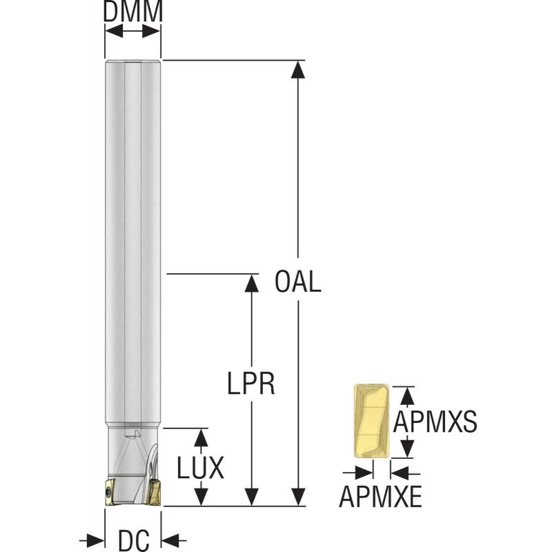 R217.94-1820.0-08-2A Fréza (těleso) Square T4 pro rohové frézování • Vtools.cz