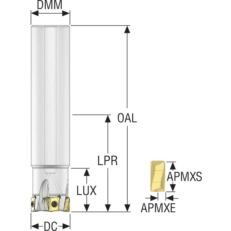 R217.94-3232.0-08-5A Fréza (těleso) Square T4 pro rohové frézování • Vtools.cz