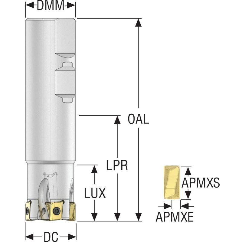 R217.94-2525.3-08-3A Fréza (těleso) Square T4 pro rohové frézování • Vtools.cz