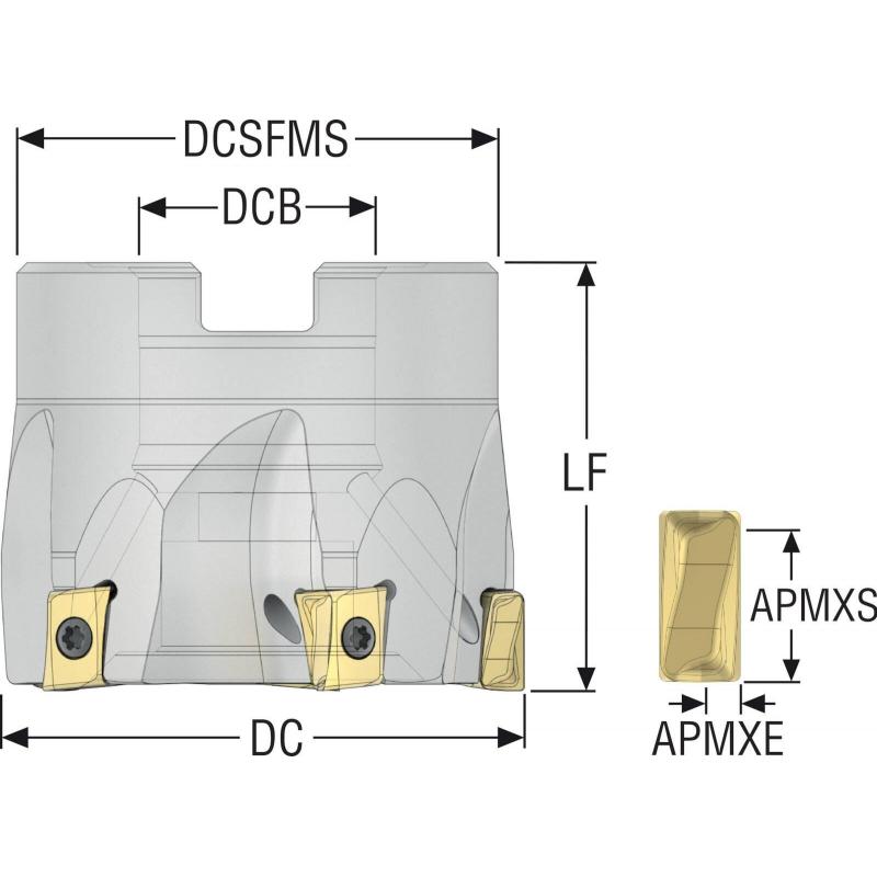 R220.94-0050-08-5A Fréza (těleso) Square T4 pro rohové frézování • Vtools.cz