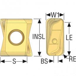 LOEX080412TR-M08 F40M Destičky (VBD) pro rohové frézy Square T4   • Vtools.cz