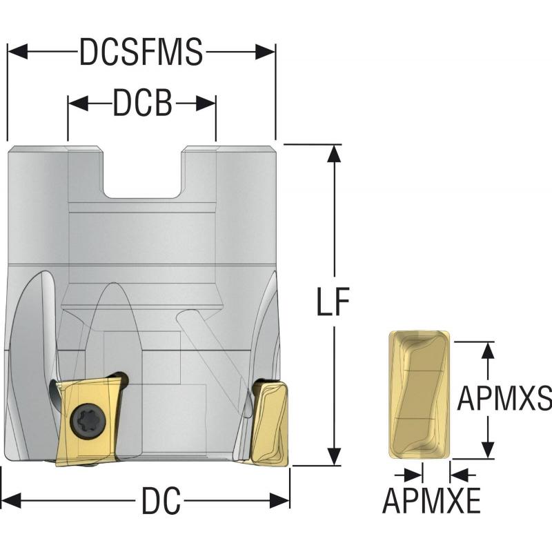 R220.94-0032-08-5A Fréza (těleso) Square T4 pro rohové frézování • Vtools.cz