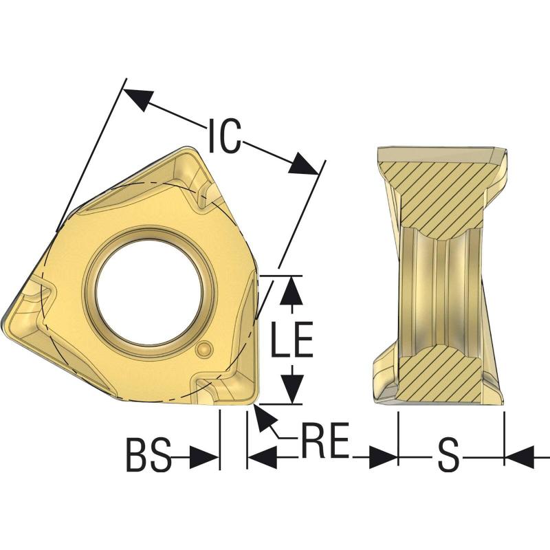 XNEX040308R-M06 MP3000 Destičky (VBD) pro rohové frézy Square 6   • Vtools.cz
