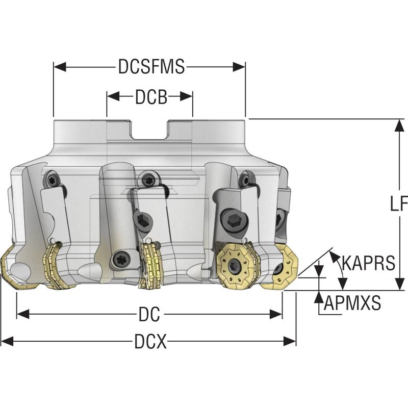 R220.48-06.00-09-10CS Fréza (těleso) Octomill pro čelní frézování • Vtools.cz
