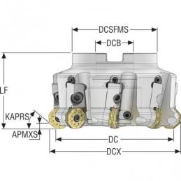 L220.48-0125-09-08CS Fréza (těleso) Octomill pro čelní frézování • Vtools.cz