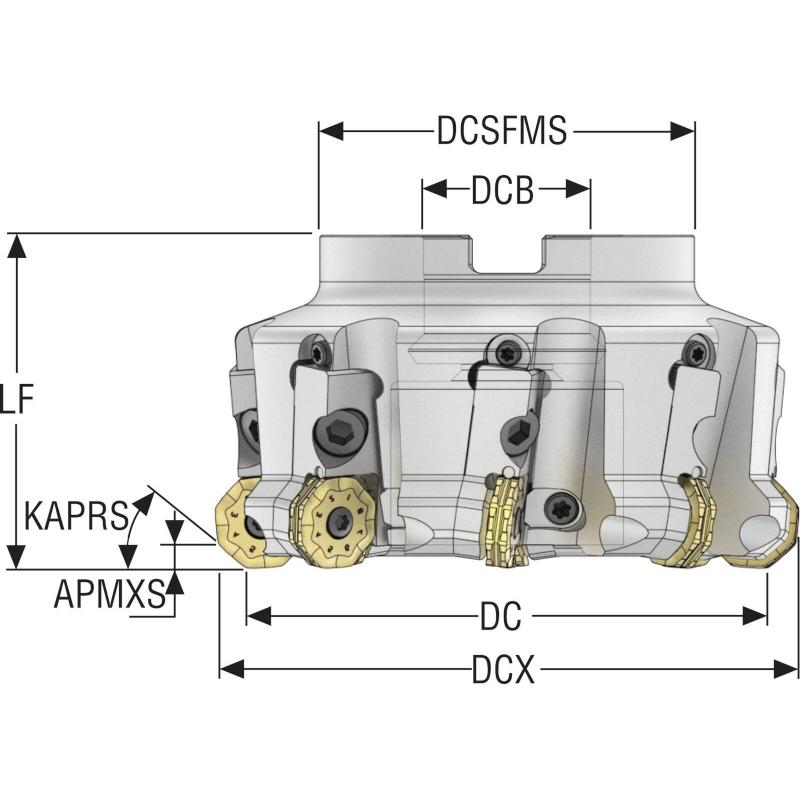 L220.48-0125-09-08CS Fréza (těleso) Octomill pro čelní frézování • Vtools.cz