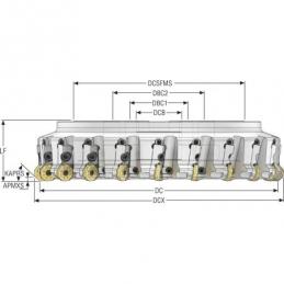 L220.48-8250-09-16CS Fréza (těleso) Octomill pro čelní frézování • Vtools.cz