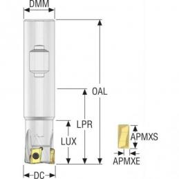 R217.94-01.00-3-08-3A Fréza (těleso) Square T4 pro rohové frézování • Vtools.cz