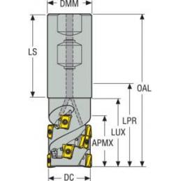 R217.94-01.00-3-01.40-08-2A Fréza (těleso) Square T4 pro rohové frézování • Vtools.cz