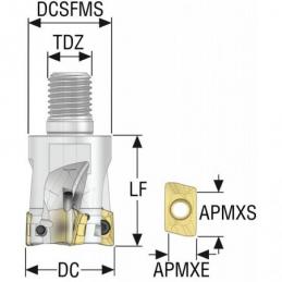 R217.69-2040.RE-12-5AN Fréza (těleso) Turbo pro rohové frézování  • Vtools.cz