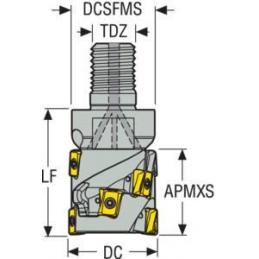 R217.94-2040.RE-043-08.4A Fréza (těleso) Square T4 pro rohové frézování • Vtools.cz