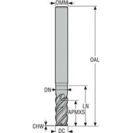 JS554060E2R100.0Z4-SIRA Fréza monolitní karbidová Jabro-Solid2  • Vtools.cz