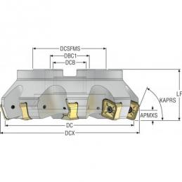R220.56-06.00-22-10A Fréza (těleso) Quattromill pro čelní frézování  • Vtools.cz
