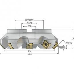 R220.54-06.00-22-11A Fréza (těleso) Quattromill pro čelní frézování  • Vtools.cz