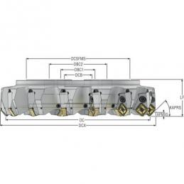 R220.54-812.50-22-14C Fréza (těleso) Quattromill pro čelní frézování  • Vtools.cz