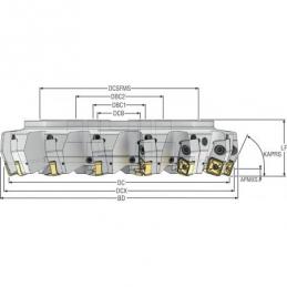 R220.56-812.50-22-14C Fréza (těleso) Quattromill pro čelní frézování  • Vtools.cz
