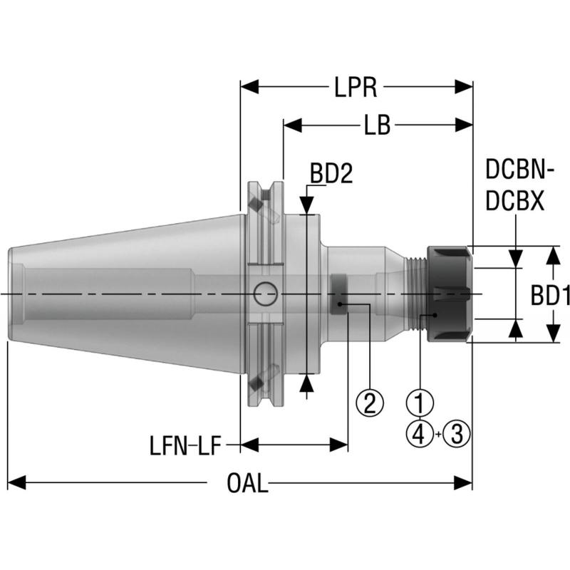 CAT40ADB-ER16-4.000 EPB upínač Monobloc, SA  • Vtools.cz