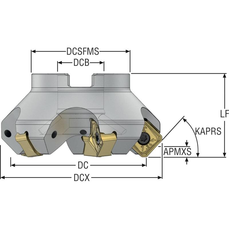 R220.54-02.00-14-4A Fréza (těleso) Quattromill pro čelní frézování  • Vtools.cz