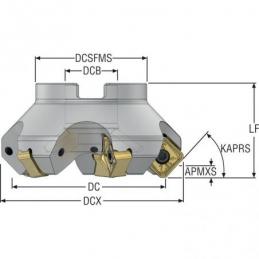 R220.54-02.50-14-7A Fréza (těleso) Quattromill pro čelní frézování  • Vtools.cz