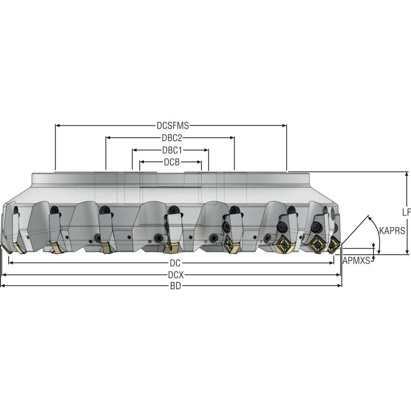 R220.54-8315-14-16CA Fréza (těleso) Quattromill pro čelní frézování  • Vtools.cz