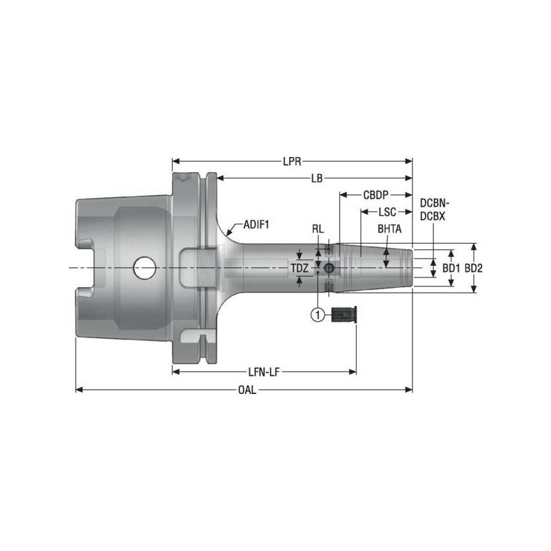 HSKA125-SFD10-200 Monolitní upínač Shrinkfit ( tepelné upínání ) • Vtools.cz