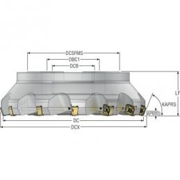 R220.56-06.00-14-10A Fréza (těleso) Quattromill pro čelní frézování  • Vtools.cz