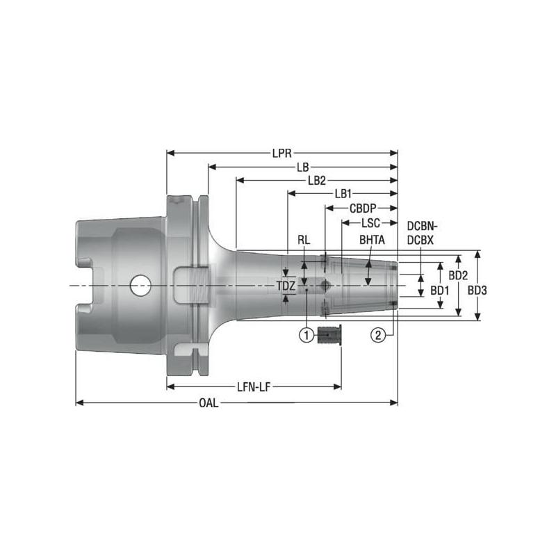 HSKA125-SFR20-200-F6 Monolitní upínač Shrinkfit ( tepelné upínání ) • Vtools.cz
