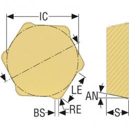 HPMN1206ZETR-D25 MP2501 Destičky (VBD) pro čelní frézy Hexamill   • Vtools.cz