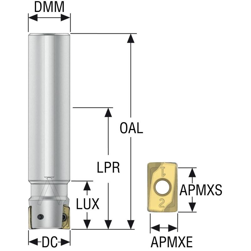 R217.64-01.25-0-ZO16-2A Fréza (těleso) Power 4  • Vtools.cz