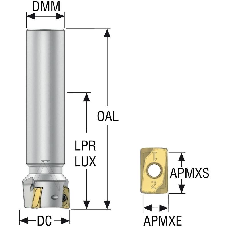 R217.64-01.50-0-ZO16-3A Fréza (těleso) Power 4  • Vtools.cz