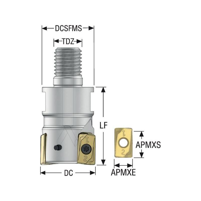 R217.64-01.25-16RE-ZO16-2A Fréza (těleso) Power 4  • Vtools.cz