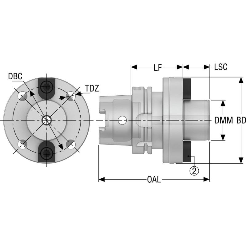 HSKA100-SMF60-075 EPB upínač Monobloc, HSK  • Vtools.cz