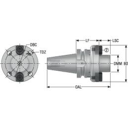 BT50AD-SMF40-070 EPB upínač Monobloc, SA  • Vtools.cz