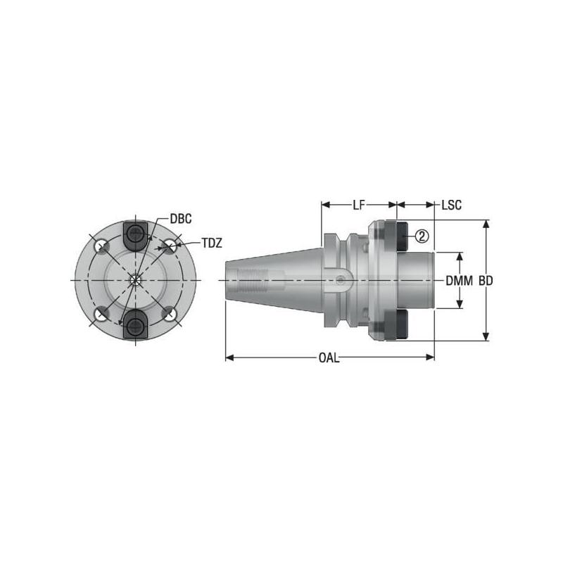 BT50AD-SMF40-070 EPB upínač Monobloc, SA  • Vtools.cz