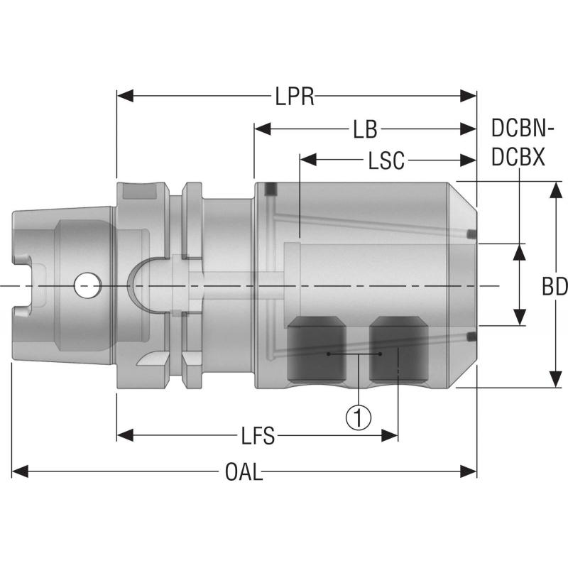 HSKA63-EM1.250-4.500-L1 EPB upínač Monobloc, HSK  • Vtools.cz
