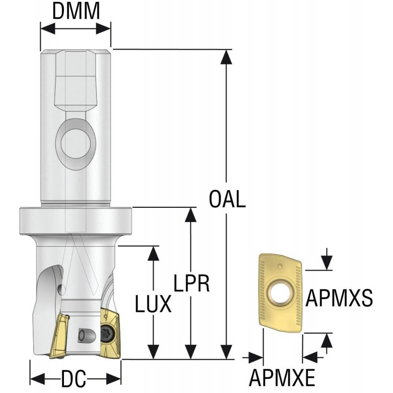 R217.69-3240.3S-XO16-3A Fréza (těleso) Turbo pro rohové frézování  • Vtools.cz