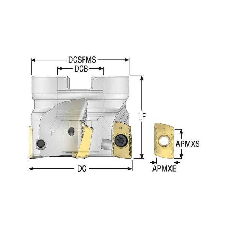R220.69-0050-XO16-4A Fréza (těleso) Turbo pro rohové frézování  • Vtools.cz