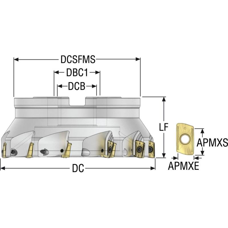 R220.69-8160-XO16-13A Fréza (těleso) Turbo pro rohové frézování  • Vtools.cz