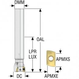 R217.69-01.50-0-XO16-3A Fréza (těleso) Turbo pro rohové frézování  • Vtools.cz