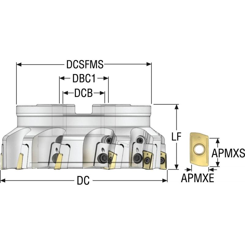 R220.69-8160-XO16-10CA Fréza (těleso) Turbo pro rohové frézování  • Vtools.cz