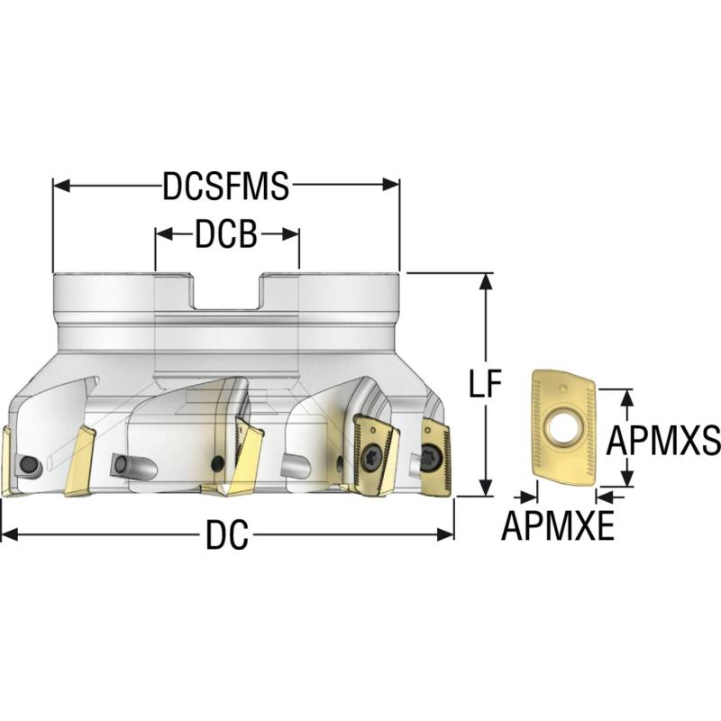 R220.69-06.00-XO16-12A Fréza (těleso) Turbo pro rohové frézování  • Vtools.cz