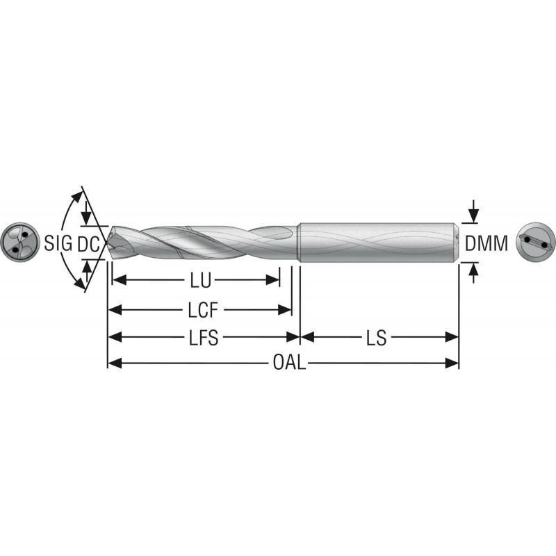 SD203A-1000-031-10R1-MS Vrták monolitní Feedmax SD2xx • Vtools.cz