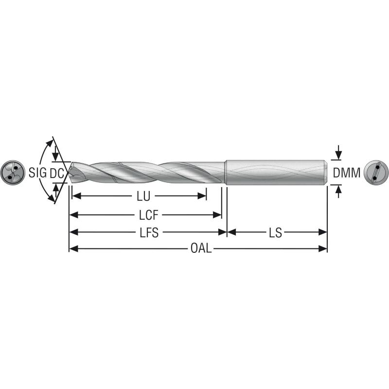 SD205A-1050-048-12R1-MS Vrták monolitní Feedmax SD2xx • Vtools.cz