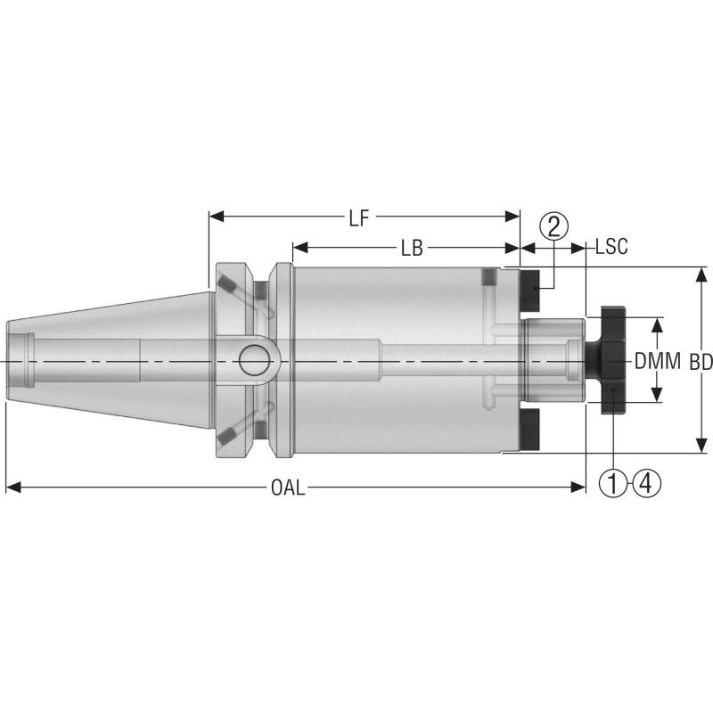 BT50ADB-SM32-160-L1 EPB upínač Monobloc, SA  • Vtools.cz