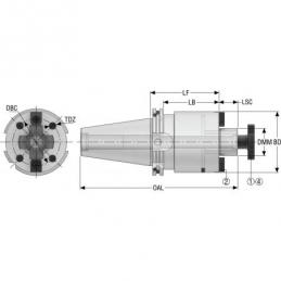 DIN40ADB-SM40-050-L1 EPB upínač Monobloc, SA  • Vtools.cz