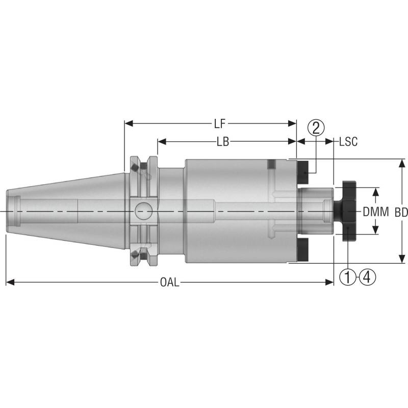 DIN50ADB-SM22-160-L1 EPB upínač Monobloc, SA  • Vtools.cz